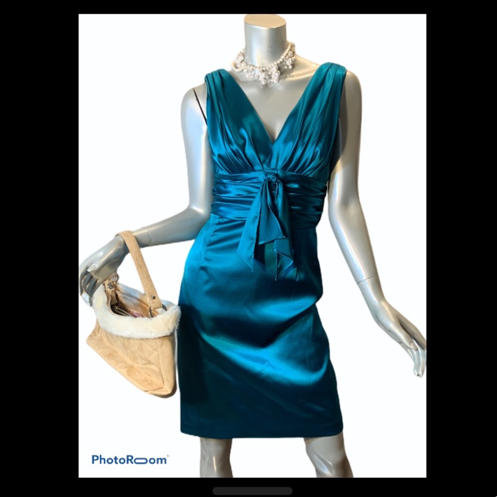 🌟HOST PICK✨Jessica Howard Formal Midi Dress Teal EUC